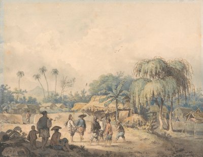 Innfødte fra Cochin som spiller fjerbold i Kina av William Alexander