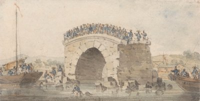 Rester av en bro ved San-Sien-Wey på Pei-Ho nær Tong-Tcheou, 15. august 1793 av William Alexander