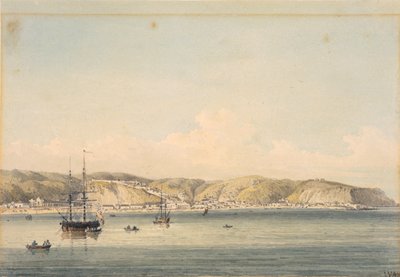Byen Valparaiso på kysten av Chili av William Alexander