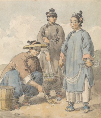 Tre kinesiske gateselgere av William Alexander
