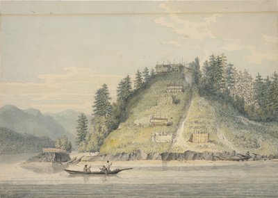 Landsby med vennlige indianere, ved inngangen til Bute's Canal av William Alexander