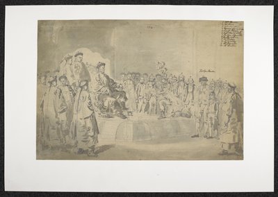 WD 961, f.57 Plate 154 Macartneys første møte med Qianlong av William Alexander