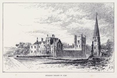 Buckden Palace i 1790 (gravering) av William Alexander Ansted