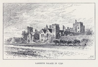 Lambeth Palace i 1790 (gravering) av William Alexander Ansted