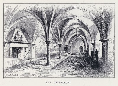 The Undercroft (gravering) av William Alexander Ansted