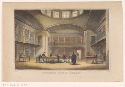 Bibliotheek van Plymouth Plymouth Public Library (tittel på objekt) av William Alexander Le Petit