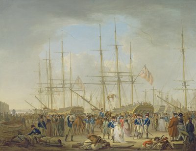 Husarer går om bord i Deptford av William Anderson