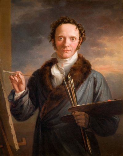 Portrett av kunstnerens selvportrett, 1813-14. av William Armfield Hobday