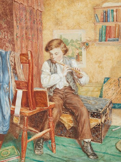 Den unge musikeren (akvarell) av William B. Bunney