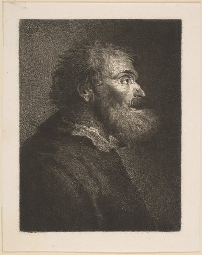En gammel mann i profil, 1761. av William Baillie