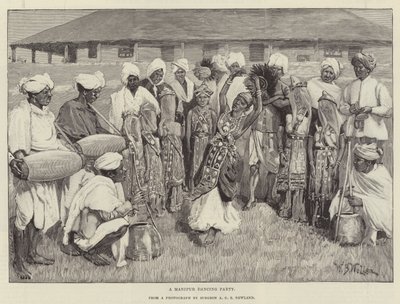 En Manipur-dansefest av William Barnes Wollen