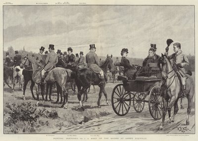 Hunting Sketches, a Meet of the Quorn på Ashby Folville av William Barnes Wollen