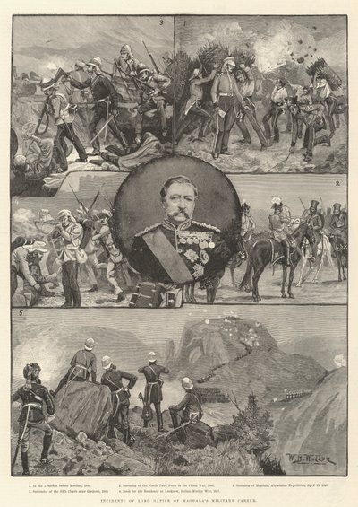 Hendelser av Lord Napier fra Magdalas militære karriere av William Barnes Wollen