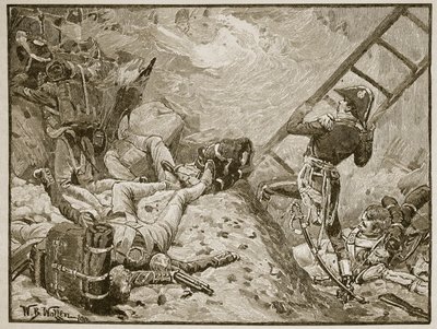 Marshal Lannes i Ratisbon, illustrasjon fra 'Cassell's Illustrated History of England' (sepiafoto) av William Barnes Wollen