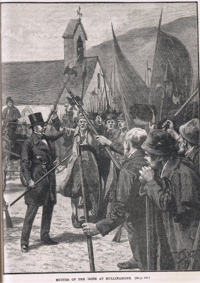 Muster of the Irish at Mullinahone, illustrasjon fra Cassells 