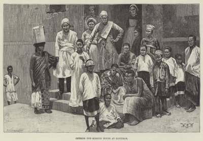 Utenfor Misjonshuset på Zanzibar av William Barnes Wollen