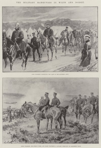 De militære manøvrene i Wilts og Dorset av William Barnes Wollen