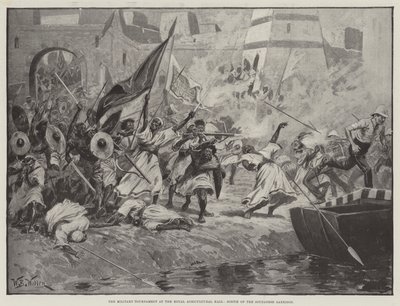Militærturneringen i Royal Agricultural Hall, Sortie of the Soudanese Garrison av William Barnes Wollen