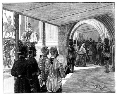 Åpningen av parlamentet, Westminster, London, 1866. av William Barnes Wollen