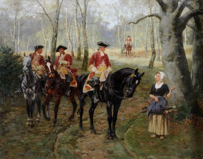 Patruljen, ca. 1906 (olje på lerret) av William Barnes Wollen