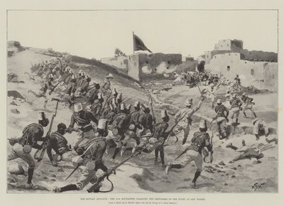 Soudan Advance, den 11. soudaneseren som anklager dervisjene i kampen ved Abu Hamed av William Barnes Wollen