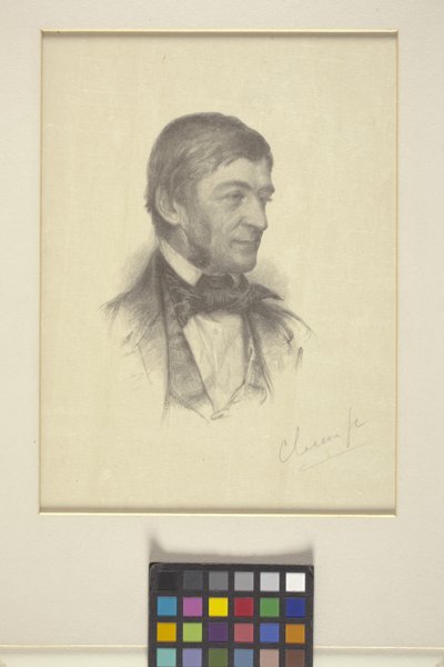 Portrett av Ralph Waldo Emerson (tregravering) av William Baxter Palmer Closson