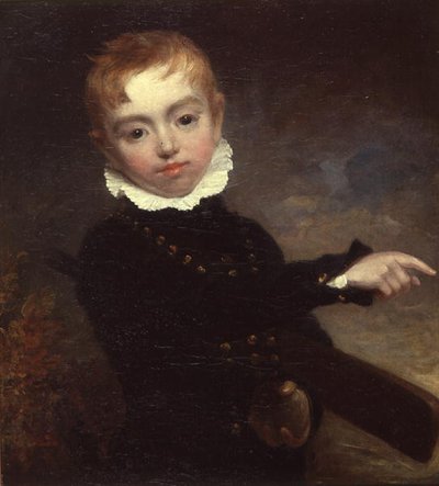 Gutt med en cricket flaggermus av William Beechey