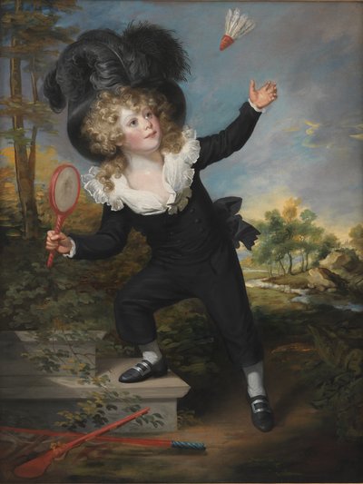 Portrett av Kennett Dixon som spiller fjærball av William Beechey