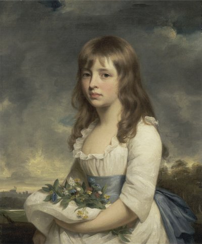 Portrett av en jente, ca. 1790 (olje på lerret) av William Beechey