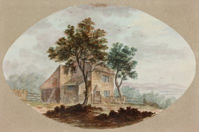 Rural House (blyant og akvarell på papir) av William Beilby