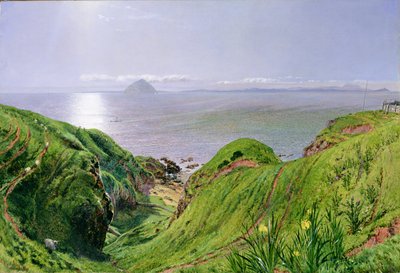 En utsikt over Ailsa Craig og Isle of Arran av William Bell Scott
