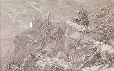 Storming the Castle (penn og blekk med kroppsfarge) av William Bell Scott