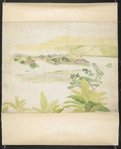 Akvarelltegning av Lucky Valley Estate, Clarendon, Jamaica av William Berryman