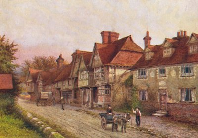 Chiddingstone fra hjørnet av kirkegården, 1907 av William Biscombe Gardner