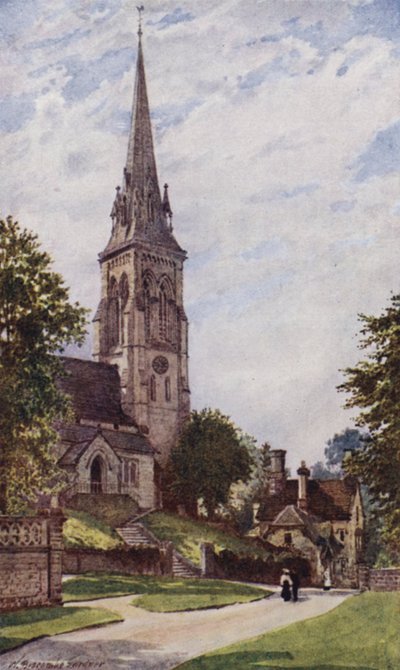 Edensor kirke, Chatsworth av William Biscombe Gardner
