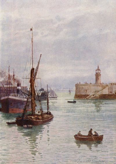I Ramsgate havn (fargelitografi) av William Biscombe Gardner