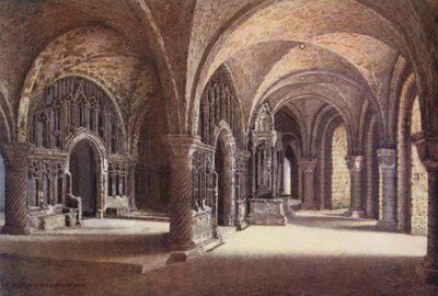 Kapellet «Vår Frue» i Undercroft, Canterbury-katedralen (fargelitografi) av William Biscombe Gardner