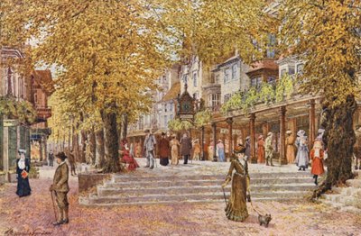 The Pantiles, Tunbridge Wells (fargelitografi) av William Biscombe Gardner