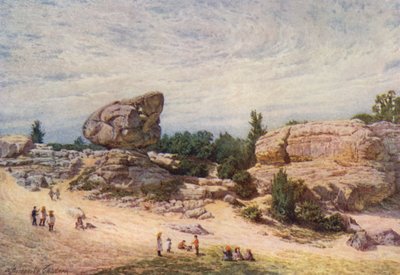 Paddeklippen, Rusthall Common, Tunbridge Wells (fargelitografi) av William Biscombe Gardner