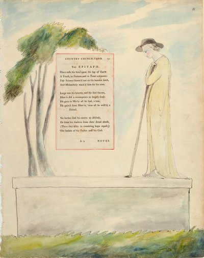 A Shepherd Reading the Epitaph, fra Elegy Written in a Churchyard, fra 