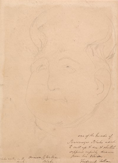 Et visjonært hode av William Blake