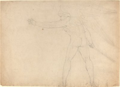 En stridende engel [recto] av William Blake