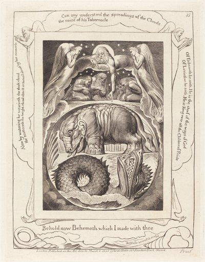 Behemoth og Leviathan av William Blake