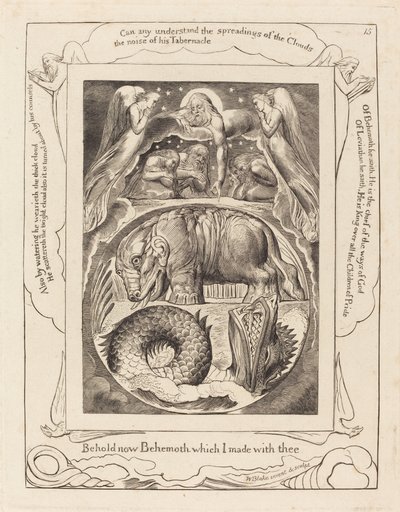 Behemoth og Leviathan av William Blake