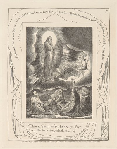 Jobs bok, Plate 9, Visjonen til Elifas av William Blake