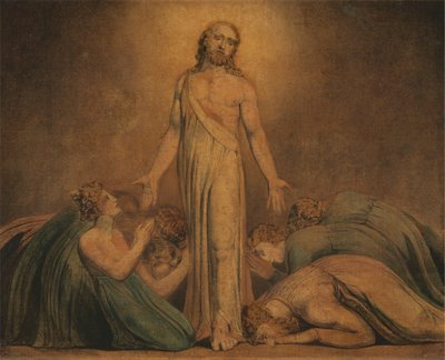 Kristus viser seg for apostlene etter oppstandelsen av William Blake