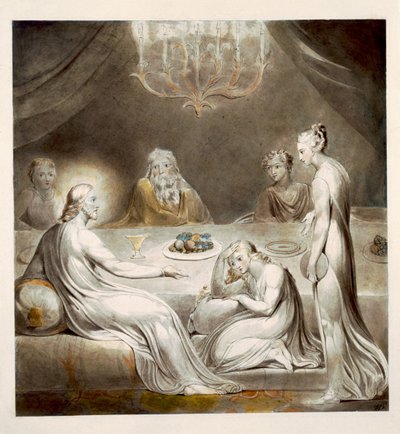 Kristus i huset til Maria og Martha av William Blake