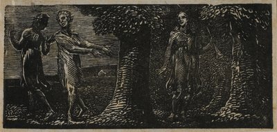 Colinet hånet av Two Boys, fra The Pastorals of Virgil av William Blake