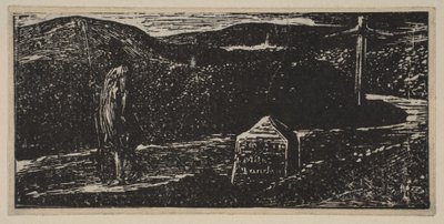 Colinets Journey: Milestone merket LXII Miles til London, fra Thorntons Pastorals of V..., 1821. av William Blake