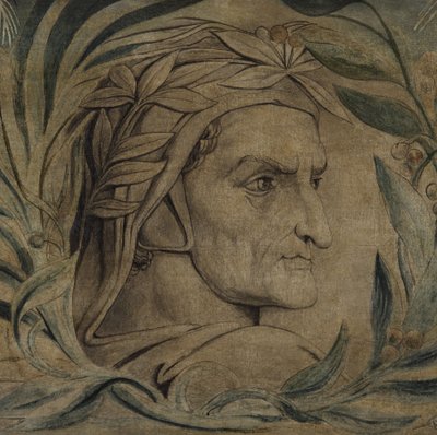 Dante Alighieri, ca. 1800-03 (penn og blekk med tempera på lerret) av William Blake